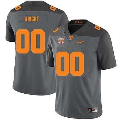 Tennessee Volunteers #00 Darnell Wright Jersey College Football New Gray