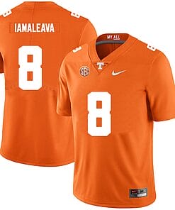 Tennessee Volunteers #8 Nico Lamaleava Jersey College Football Orange
