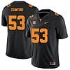 Tennessee Volunteers #53 Jeremiah Crawford Jersey College Football New Black
