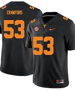 Tennessee Volunteers #53 Jeremiah Crawford Jersey College Football New Black