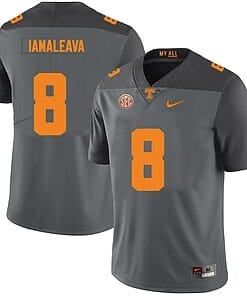 Tennessee Volunteers #8 Nico Lamaleava Jersey College Football Gray