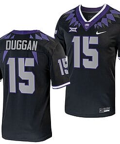 TCU Horned Frogs Max Duggan Jersey #15 Alternate College Football Black Replica
