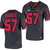 TCU Horned Frogs Johnny Hodges Jersey #57 Alternate College Football Grey Replica