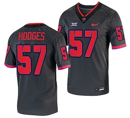 TCU Horned Frogs Johnny Hodges Jersey #57 Alternate College Football Grey Replica