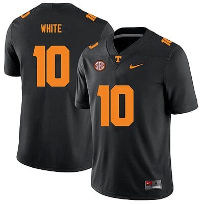 Tennessee Volunteers #10 Squirrel White Jersey College Football New Black