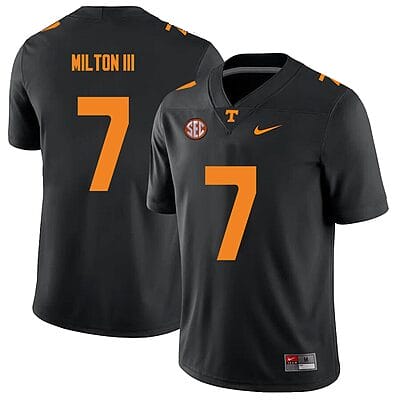 Tennessee Volunteers #7 Joe Milton III Jersey College Football Black