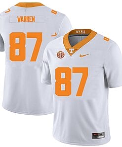 Tennessee Volunteers #87 Jacob Warren Jersey College Football New White