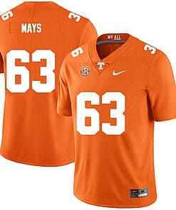 Tennessee Volunteers #63 Cooper Mays Jersey College Football New Orange