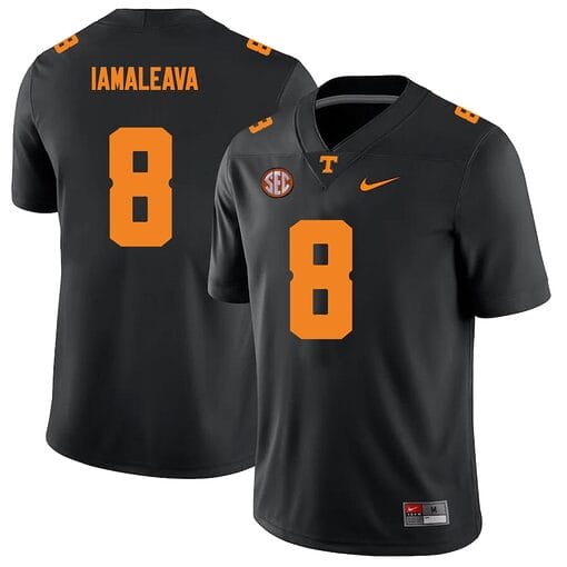 Tennessee Volunteers #8 Nico Lamaleava Jersey College Football Black