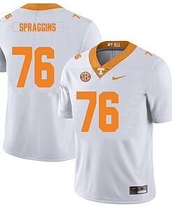 Tennessee Volunteers #76 Javontez Spraggins Jersey College Football New White