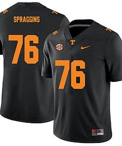 Tennessee Volunteers #76 Javontez Spraggins Jersey College Football New Black