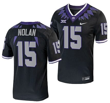 TCU Horned Frogs Chance Nolan Jersey #15 Alternate College Football Black Replica