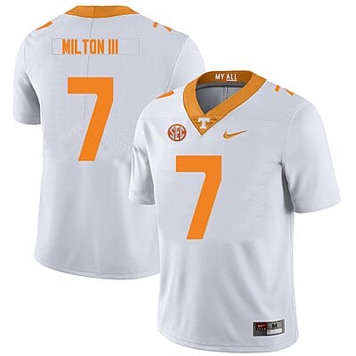 Tennessee Volunteers #7 Joe Milton III Jersey College Football White