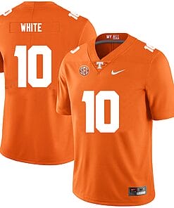 Tennessee Volunteers #10 Squirrel White Jersey College Football New Orange