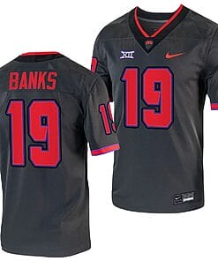 TCU Horned Frogs Shadrach Banks Jersey #19 Alternate College Football Grey Replica