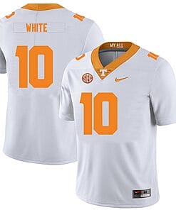 Tennessee Volunteers #10 Squirrel White Jersey College Football New White