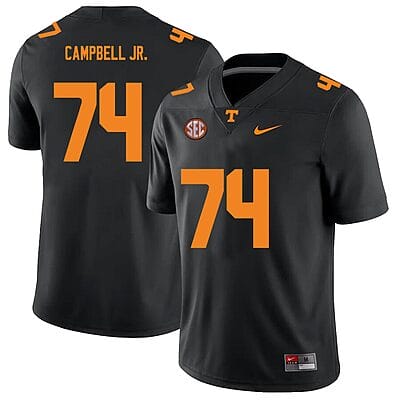 Tennessee Volunteers #74 John Campbell Jr Jersey College Football New Black