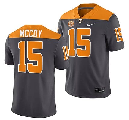 Tennessee Volunteers #15 Bru McCoy Jersey 2023 Artful Dodger Smokey Grey Alternate Football