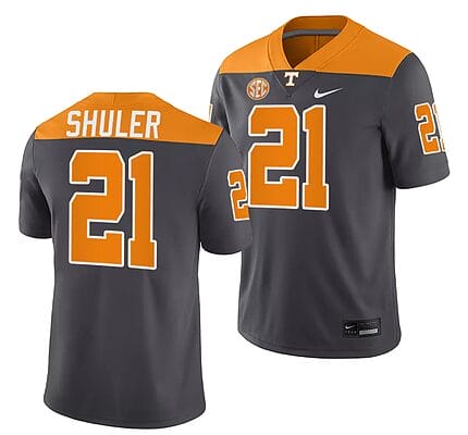 Tennessee Volunteers #21 Navy Shuler Jersey 2023 Artful Dodger Smokey Grey Alternate Football