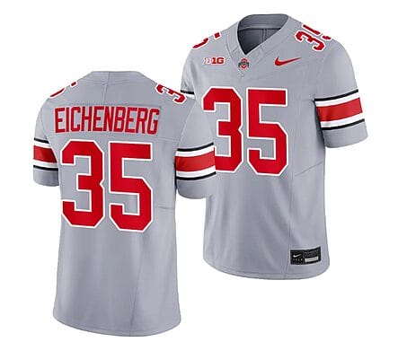 Tommy Eichenberg Jersey Ohio State Buckeyes #35 2023 Alternate Gray Limited Football