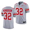 TreVeyon Henderson Jersey Ohio State Buckeyes #32 2023 Alternate Gray Limited Football