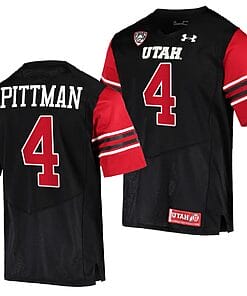 Utah Utes #4 Mycah Pittman Jersey College Football Black