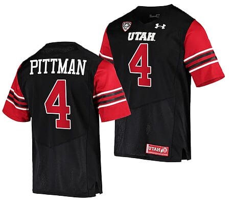 Utah Utes #4 Mycah Pittman Jersey College Football Black