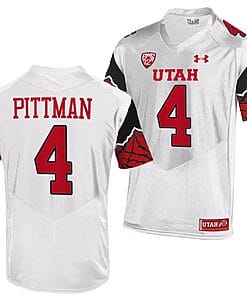 Utah Utes #4 Mycah Pittman Jersey College Football White