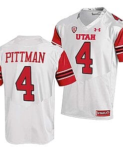 Utah Utes #4 Mycah Pittman Jersey College Football White Replica