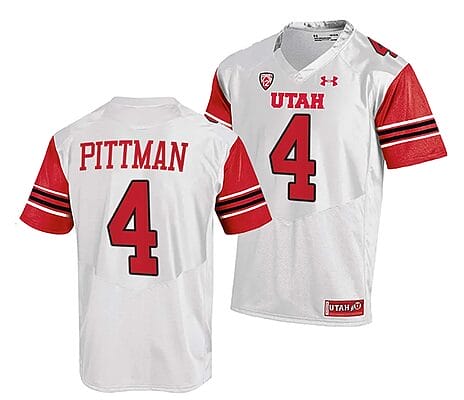 Utah Utes #4 Mycah Pittman Jersey College Football White Replica