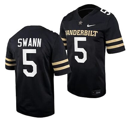 Vanderbilt Commodores AJ Swann Jersey #5 Home College Football Black
