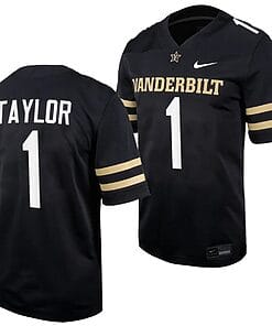 Vanderbilt Commodores CJ Taylor Jersey #1 Home College Football Black