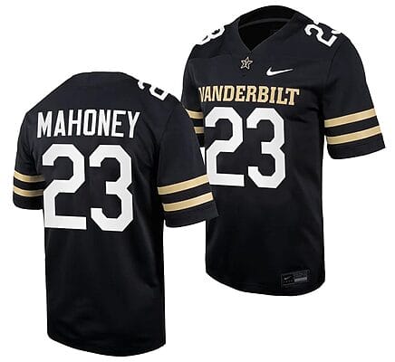 Vanderbilt Commodores Jaylen Mahoney Jersey #23 Home College Football Black