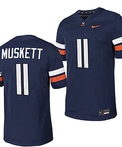 Virginia Cavaliers Tony Muskett Jersey #11 College NIL Football Game 2023 Navy