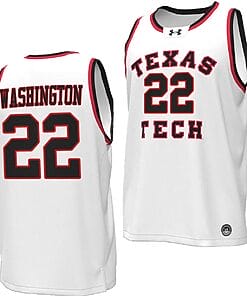 Warren Washington Jersey #22 Texas Tech Red Raiders Throwback Basketball Replica White