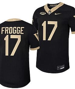 Wake Forest Demon Deacons Michael Frogge Jersey #17 Home College Football Replica Black