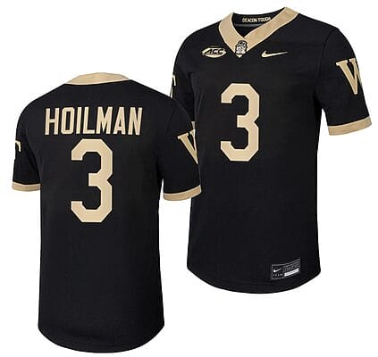 Wake Forest Demon Deacons Troy Hoilman Jersey #3 Home College Football Replica Black
