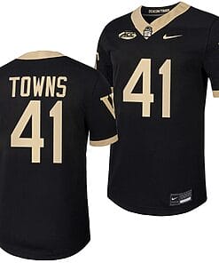 Wake Forest Demon Deacons Will Towns Jersey #41 Home College Football Replica Black