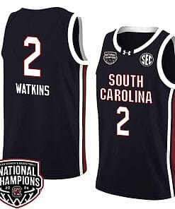 Ashlyn Watkins Jersey #2 South Carolina Gamecocks 2024 NCAA Basketball National Champions Black