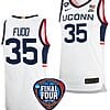Azzi Fudd Jersey #35 UConn Huskies Basketball 2024 NCAA March Madness Final Four White