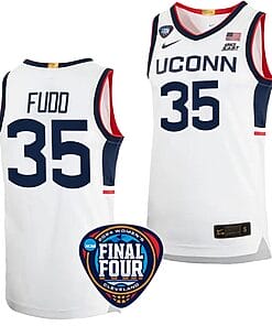 Azzi Fudd Jersey #35 UConn Huskies Basketball 2024 NCAA March Madness Final Four White