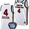Aliyah Boston Jersey #4 South Carolina Gamecocks Basketball 2024 NCAA March Madness Final Four White