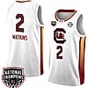 Ashlyn Watkins Jersey #2 South Carolina Gamecocks 2024 NCAA Basketball National Champions White Yellow