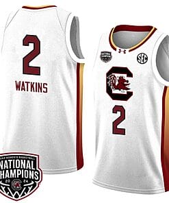 Ashlyn Watkins Jersey #2 South Carolina Gamecocks 2024 NCAA Basketball National Champions White Yellow