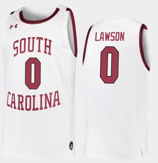 AJ Lawson Jersey #00 South Carolina Gamecocks College Basketball White Replica