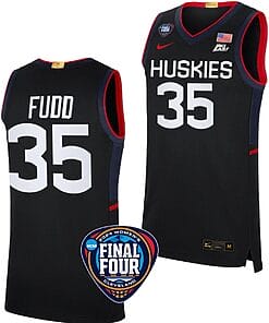 Azzi Fudd Jersey #35 UConn Huskies Basketball 2024 NCAA March Madness Final Four Black