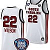 Aja Wilson Jersey #22 South Carolina Gamecocks Basketball 2024 NCAA March Madness Final Four White