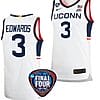 Aaliyah Edwards Jersey #3 UConn Huskies Basketball 2024 NCAA March Madness Final Four White