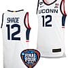 Ashlynn Shade Jersey #12 UConn Huskies Basketball 2024 NCAA March Madness Final Four White
