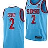 Adam Seiko Jersey #2 San Diego State Aztecs College Basketball Blue Alternate